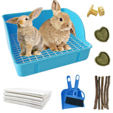 MUYG caja higiénica azul para conejo, ideal para entrenamiento de higiene.