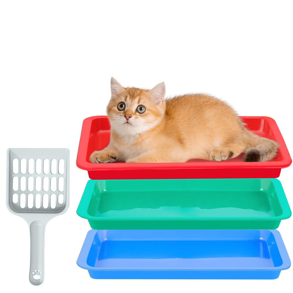 MUWUZOYT caja de arena para gatitos, conjunto de 3 colores para identificación.