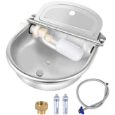 MYFAMIREA bebedero automático de acero inoxidable para uso exterior y resistente.