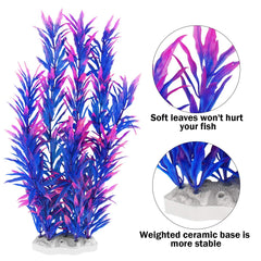 Plantas azules de MyLifeUNIT, fáciles de limpiar para acuario