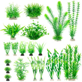 MyLifeUNIT plantas para acuario, conjunto de 20 verdes para decoración natural.