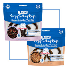 N-Bone Puppy Teething Rings Barbacoa Texana: sabor costillas caramelizadas para morder con seguridad.