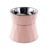 NAHANGPET tazones elevados rosa con diseño moderno para comer cómodo.