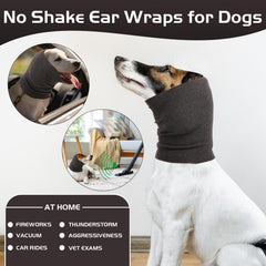 Nanaki gorro cabeza para perro calma durante grooming.