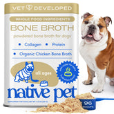 Native Pet caldo de huesos de pollo en polvo para perros y gatos, sabor apetitoso para mayor palatabilidad