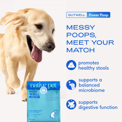 Native Pet GutWell Power Poop: dosificador facilita porciones consistentes para perros de todos los tamaños.
