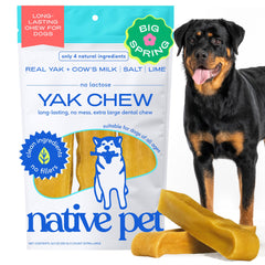 Hueso Yak Himalayo Extra Grande de Native Pet con foco dental