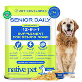 Native Pet Senior Dog Vitamins: botella para movilidad diaria.