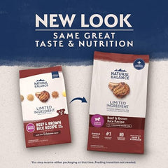 Natural Balance carne real como ingrediente principal, proteína de alta calidad