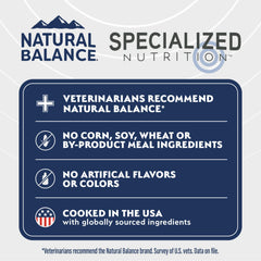 Natural Balance Ingredientes clave: salmón, avena y calabaza para piel y digestión