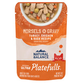 Natural Balance Original Ultra Platefulls con salsa de pavo, pollo y pato para gatos adultos.
