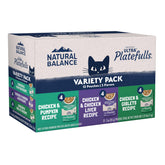 Natural Balance Platefulls mordiscos de pollo en salsa, topper sabroso para la comida diaria del gato.
