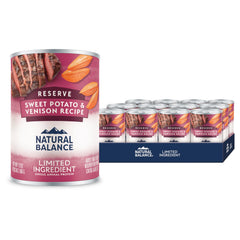 Natural Balance Reserva ciervo y batata dulce en lata, posible apoyo digestivo para perros