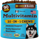 Natural Dog Company botella-25in1 para perros, soporte diario para articulaciones y energía.