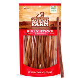 Natural Farm Bully Sticks 12 pulgadas sin olor para masticadores intensos