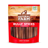 Natural Farm bully sticks sin olor de 4 pulgadas para perros pequeños, promueve limpieza dental