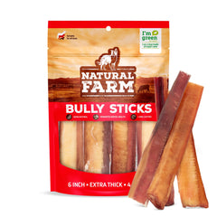 Natural Farm Palitos Jumbo de Res 6 pulgadas para mantener ocupado a tu perro