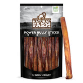 Natural Farm Power Bully Sticks: paquete de 12 piezas para perros de todos los tamaños