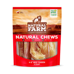 Natural Farm tendones de ternera extra gruesos para masticación prolongada.