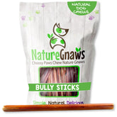 Nature Gnaws Bully Stick grande de 11-12 pulgadas para perros activos.