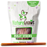 Nature Gnaws bully-stick res 11-12 pulgadas, masticación de larga duración para perros grandes