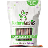 Nature Gnaws palitos bully cerdo extra finos para perros pequeños, ideal para masticación tranquila