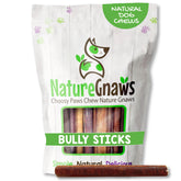 Nature Gnaws palitos bully grandes para perros, masticación prolongada y entretenimiento seguro