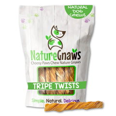 Nature Gnaws Tripe Twists: dentición de cachorros, snack natural para masticar.