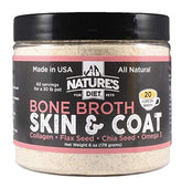 Nature's Diet bouillon os protéine chien, savoureux et potentiellement aidant la digestion.
