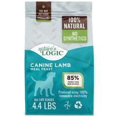 Nature's Logic delicia de cordero en bolsa, alimento seco de alta proteína para perros activos.