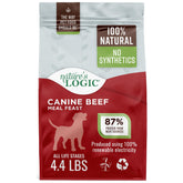 NATURE'S LOGIC Beef Meal Feast en bol, ayuda a músculos fuertes y energía diaria.