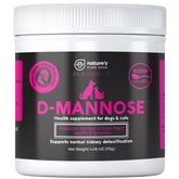 Nature's Pure Edge D-Mannose frasco 115 g, sabor agradable para perros y gatos.