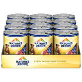 Nature’s Recipe carne de res en lata 375 g: proteína de alta calidad para perros activos.