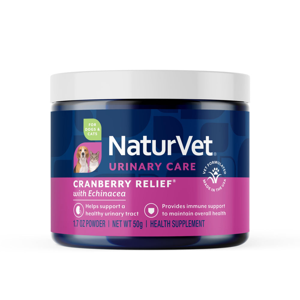 NaturVet Arándano Rojo envase de 50 g listo para uso diario.