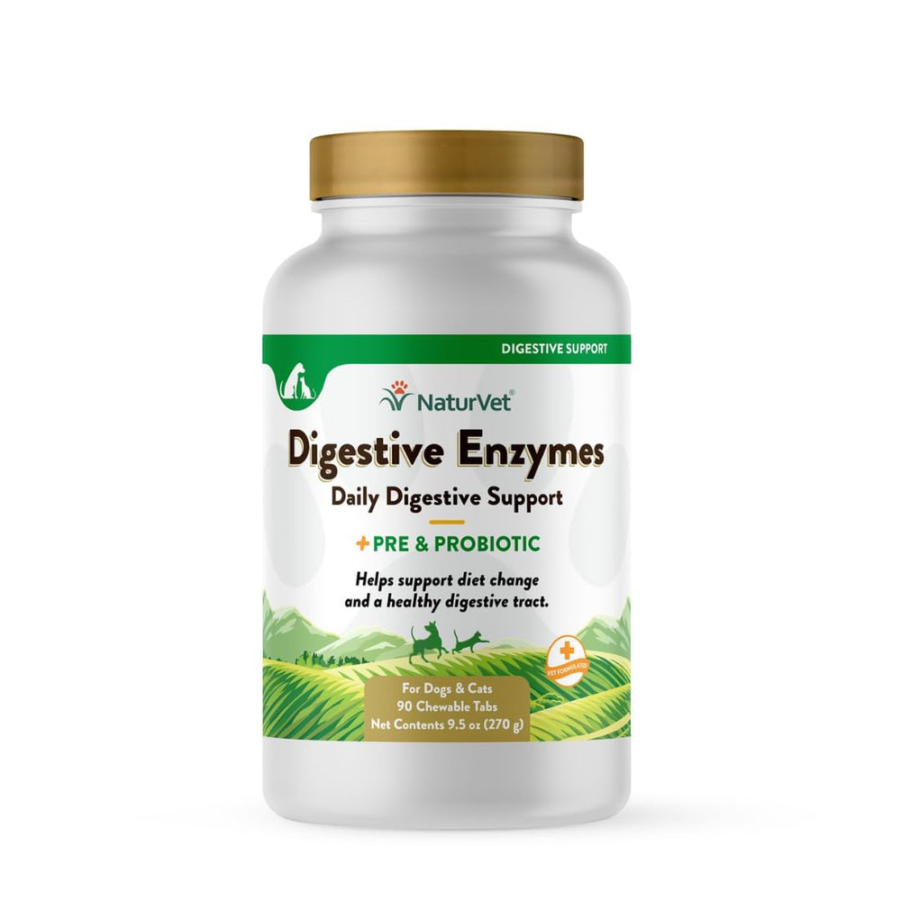 NaturVet enzimas digestivas masticables frente: posible apoyo a la digestión diaria
