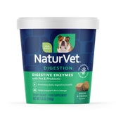 NaturVet Enzimas Digestivas en caja frontal, apoyo digestivo para perros