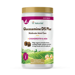 NaturVet Glucosamine DS Plus: botella de masticables suaves para apoyar articulaciones