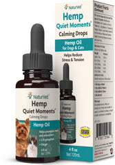 NaturVet Gotas Calmantes, botella visible, para perros y gatos, favorece la relajación.
