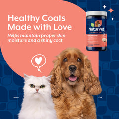 NaturVet Love Drops: levadura de cerveza e omega para la hidratación de la piel.