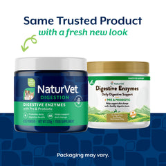 NaturVet probióticos y prebióticos para perros y gatos en polvo, salud intestinal.