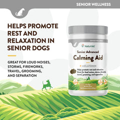 NaturVet Quiet Moments: ingredientes con melatonina para apoyar la tranquilidad nocturna.