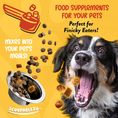 Cucharita medidora de NaturVet Scoopables para dosis fáciles y consistentes.