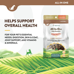 NaturVet Scoopables con prebiótico y probiótico para apoyo digestivo.