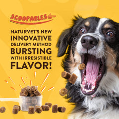 Sabor tocino ahumado de NaturVet Scoopables para estimular el apetito canino.