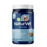 NaturVet Senior Advanced Joint Health para perros: botella con masticables suaves que apoyan movilidad diaria