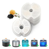 Filtros NautyPaws de carbono, cuatro etapas, en paquete de ocho para purificar el agua del gato.