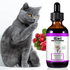 NBTREKTIE goteo multivitamínico para gatos en botella, uso diario fácil