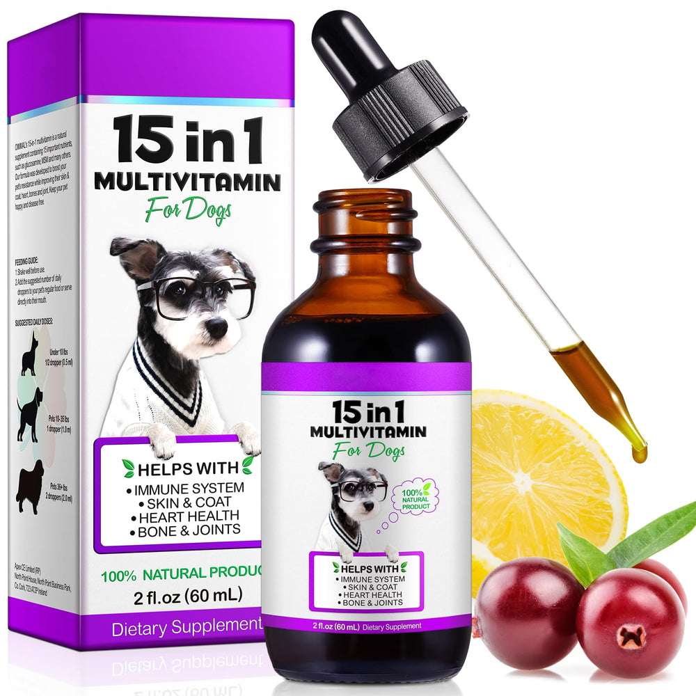 NB TREKTIE para perros, gotas multivitamínicas 15 en 1 para apoyar articulaciones y vitalidad