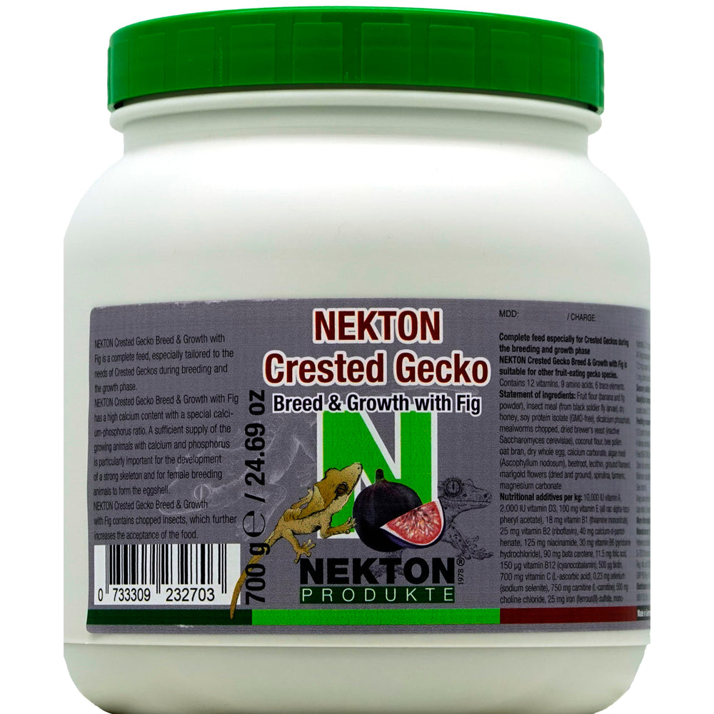 Nekton Gecko Crestado frasco 700 g para crecimiento sostenible.