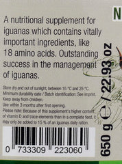 Mezcla con alimento usando Nekton Iguana Vitamins para reptiles